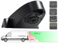Универсальная камера заднего вида AVS325CPR (277 AHD/CVBS), состоящая из парковочной и потоковой камер, с переключателем HD и AHD для автомобилей MERCEDES-BENZ/ VOLKSWAGEN и для установки на крышу любого фургона