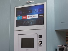 Встраиваемый кухонный телевизор: фото в интерьере