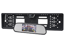 Комплект из зеркала с монитором и камеры в рамке номерного знака AVS0501BM + AVS309CPR01