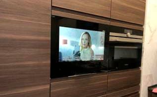 Телевизор для установки в кухонный шкаф вместо фасада