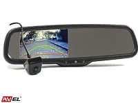 Комплект из зеркала с монитором и универсальной камеры AVS0410BM + AVS307CPR (980 НD)