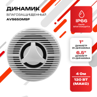 Влагозащищенный динамик AVS650MSP