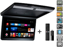Потолочный монитор на Android AVS1717MBL (AVS1717MPP Black) + Xiaomi Mi TV Stick + AV1252DC