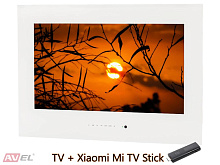 Smart телевизор AVS245SM (белая рамка) + Xiaomi Mi TV Stick