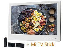 Встраиваемый Smart монитор для кухни AV240MWF (AVS2404BM White) + Xiaomi Mi TV Stick