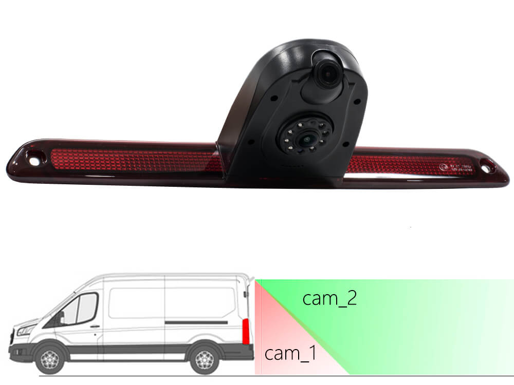 камера заднего вида в стоп-сигнале с дополнительной потоковой камерой AVS325CPR (241)