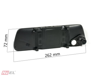 Зеркало заднего вида AVS0740DVR со встроенным монитором 9.66" и двухканальным видеорегистратором