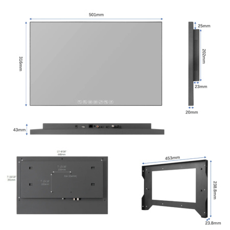 Сенсорный Smart телевизор в зеркале AV220WM