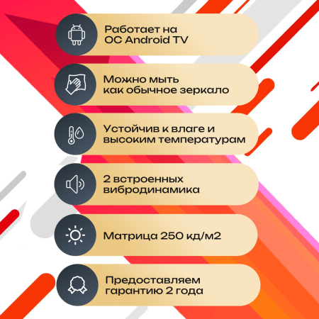 Влагостойкий Smart телевизор AVS245SMWF (AVS245SM White)