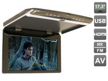 Потолочный монитор 17,3" со встроенным Full HD медиаплеером AVS1750MPP (серый)