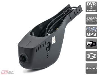 Штатный двухканальный автомобильный Ultra HD (1296P) видеорегистратор с GPS AVS400DVR (#115) для VOLKSWAGEN/ SKODA/ SEAT