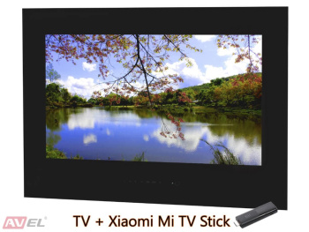 Smart телевизор AVS245SM (черная рамка) + Xiaomi Mi TV Stick