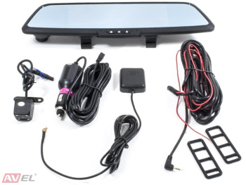 Зеркало заднего вида AVS0333DVR на Android с монитором, видеорегистратором, навигатором и камерой заднего вида