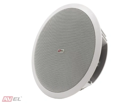 Комплект из четырех потолочных динамиков, усилителя и акустического кабеля AVS140 + 4xAV800CS + 2xAV10AC