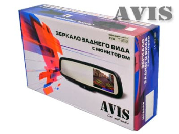 Зеркало заднего вида AVS0488DVR со встроенным видеорегистратором и монитором 4.3"