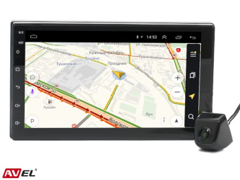 Комплект из универсальной 2DIN магнитолы на Android и камеры AVS070AN (#009) + AVS307CPR (#980 НD)