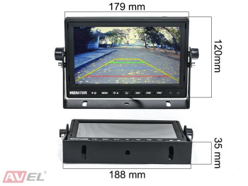 Парковочный монитор 7" для грузовиков и автобусов AVS4714BM (AHD/CVBS)
