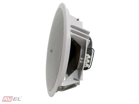 Комплект из четырех потолочных динамиков, усилителя и акустического кабеля AVS135 + 4xAV800CS + 2xAV10AC