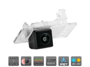 Штатная камера заднего вида AVS327CPR (134 AHD/CVBS) с переключателем HD и AHD для автомобилей AUDI/ SEAT/ SKODA/ VOLKSWAGEN