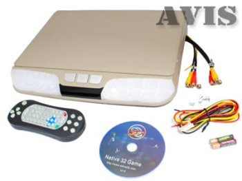 Потолочный монитор 15,6" со встроенным DVD плеером AVS1520T (бежевый)