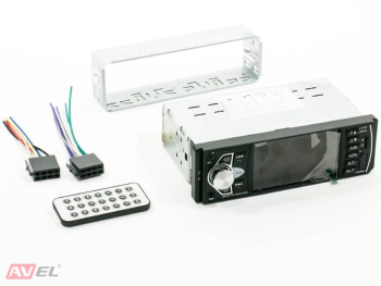 Комплект из универсальной 1DIN магнитолы и камеры с видеопарктроником AVS080W (001) + AVS115CPR (980) + PS-03V