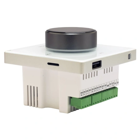 Комплект из четырех потолочных динамиков, усилителя и акустического кабеля AVS140 + 4xAV800CS + 2xAV10AC