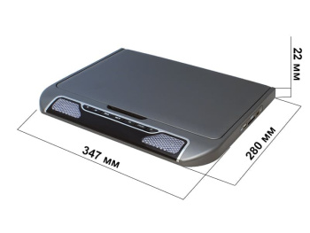 Потолочный монитор 13,3" со встроенным Full HD медиаплеером AVS440MPP (серый)