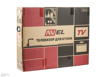 Встраиваемый телевизор для кухни AVS220K (черная рамка)