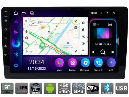 Универсальная магнитола 9" AVS095AN01 на Android