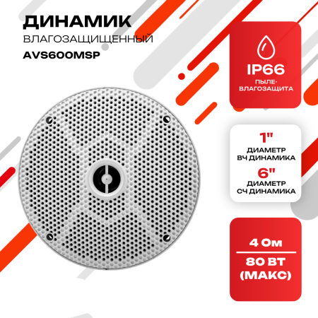 Влагозащищенный динамик AVS600MSP