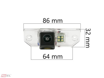 Штатная HD камера заднего вида AVS327CPR (014 AHD/CVBS) с переключателем HD и AHD для автомобилей FORD/ SKODA