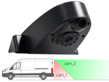 Универсальная камера заднего вида AVS325CPR (277), состоящая из парковочной и потоковой камер, для автомобилей MERCEDES-BENZ/ VOLKSWAGEN и для установки на крышу любого фургона