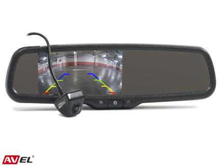 Комплект из зеркала с монитором и видеорегистратором и универсальной камеры AVS0507DVR + AVS307CPR980