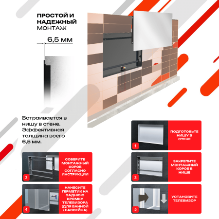 Влагостойкий Smart телевизор AVS325SM (Black)