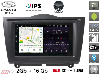 Штатная магнитола AVS070AN (319) на Android для автомобилей Lada Granta