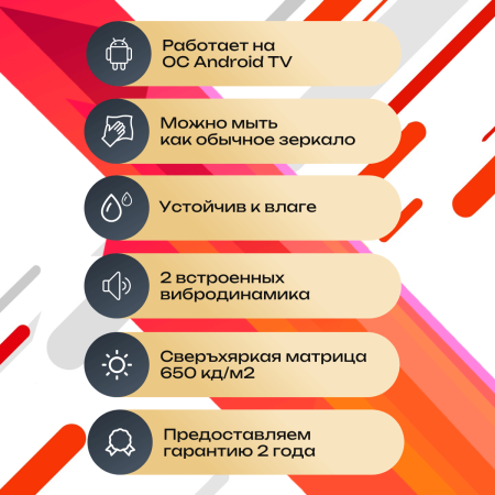 Smart Ultra HD (4K) LED телевизор в зеркале AVS435SMFM (AVS435SM Mirror HB)