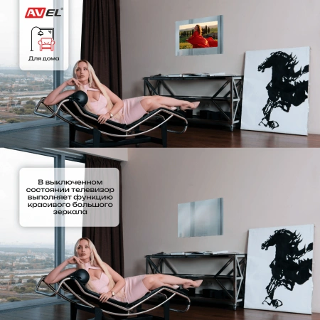 Smart телевизор в зеркале AVS245SMFM-MR