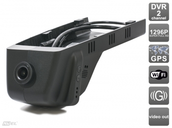 Штатный двухканальный автомобильный Ultra HD (1296P) видеорегистратор AVS400DVR (#105) с GPS для BMW