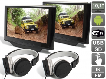 Комплект навесных мониторов на подголовник 10.1" на Android AVS1033AN (#02) для Land Rover / Range Rover