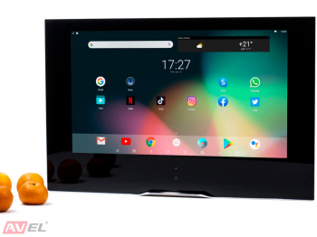 Сенсорная Android панель для кухни AVS225K (черная рамка)
