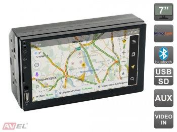 Универсальная магнитола 2DIN AVS060W (#005) с MirrorLink