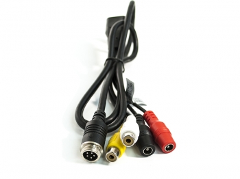 Переходник AVS5P (M-F) 5PIN MALE - RCA FEMALE для подключения грузовой камеры заднего вида