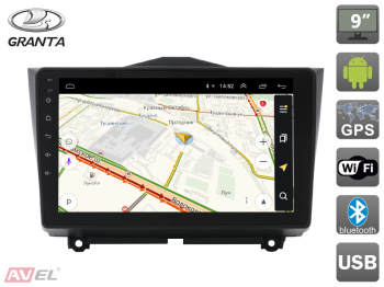 Магнитола AVS105AN (#201) на Android для автомобилей Lada Granta