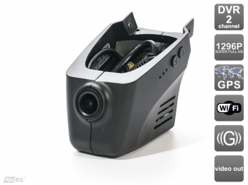 Штатный двухканальный автомобильный Ultra HD (1296P) видеорегистратор AVS400DVR (#109) с GPS для Porsche