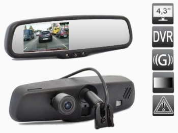 Обзор зеркала с видеорегистратором и функцией автозатемнения AVS0488DVR (AUTO DIMMING)