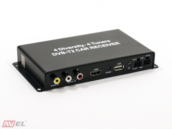 Автомобильный цифровой HD ТВ-тюнер DVB-T/DVB-T2 компактного размера AVS7004DVB