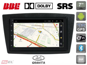 Штатная Android магнитола AVS070AN (#209DSP) с DSP процессором для автомобилей Lada Granta