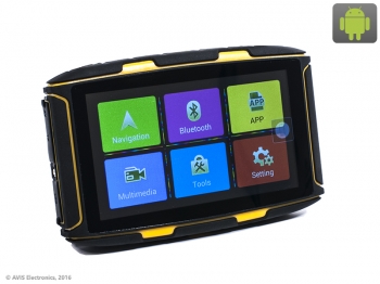 Навигатор для мотоцикла DRC050A с экраном 5" на ОС Android