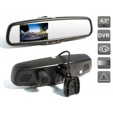 Электрохромное зеркало заднего вида AVS0488DVR (AUTO DIMMING) со встроенным видеорегистратором и монитором 4.3"
