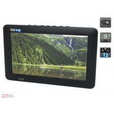 Портативный телевизор 9" DVB-T2 AVS090PT